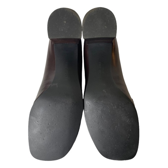 Nine West Harado Y2K Stacked Heel Leather Shoes. Size 8M - Picture 2 of 6